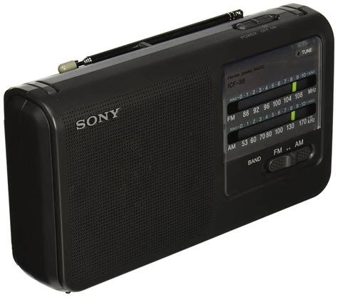 Sony ICF38 Portable AM/FM Radio (Black) | Portable radio, Radio, Fm radio