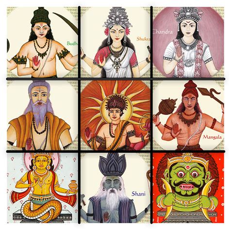 Navagrahas Nine Planets Hindu Gods Hindu Art Hindu Mythology