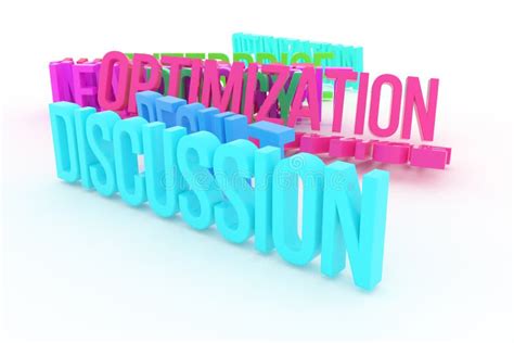 Optimization Discussion Business Conceptual Colorful 3d Rendered