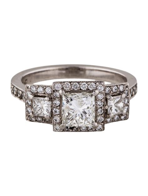 Platinum Princess Cut Diamond Engagement Ring Rings Engri20662