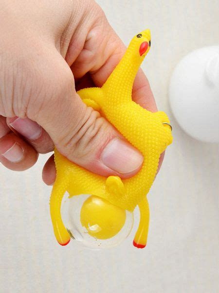 yellow prank toy egg laying hen squeeze toy decompress fancy toy laying hens egg laying hens