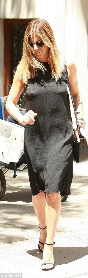 Jennifer Aniston Skips Wearing A Bra As She Steps Out In New York