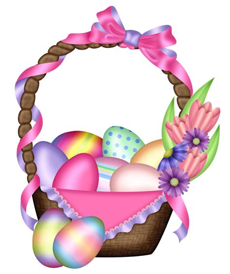 Easter bunny whit egg png clip art. Easter Colorful Basket Transparent PNG Clipart | Gallery ...