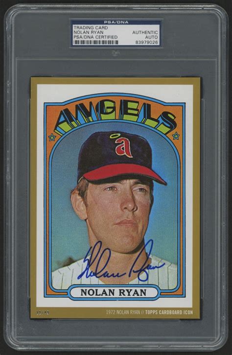 Mar 07, 2021 · nolan ryan's official rookie card is his 1968 topps #177 card. Nolan Ryan Signed 2015 Topps Cardboard Icons #595 5x7 Jumbo Baseball Card (PSA Authentic ...