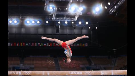 Chinas Guan Chenchen Wins Gold In Womens Balance Beam In Gymnastics At Tokyo 2020 Youtube