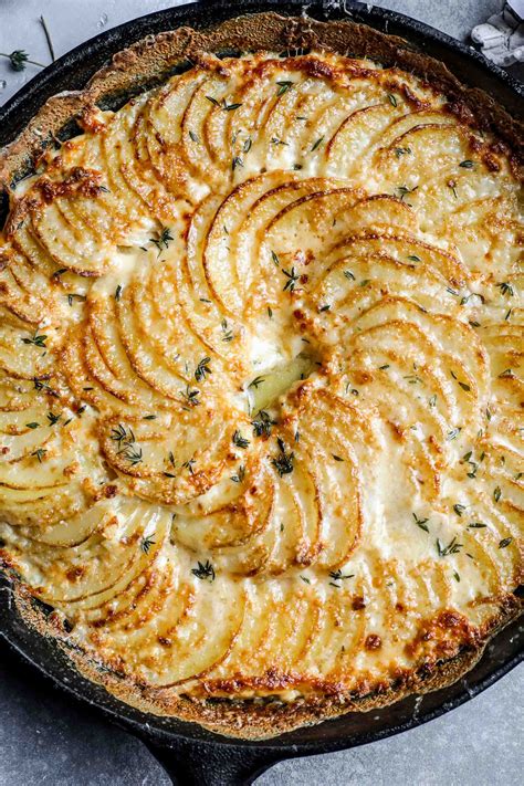 Crispy Parmesan And Gruyere Potato Gratin — Flourishing Foodie