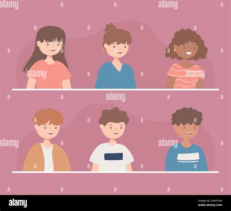 Group Young People Stock Vector Image And Art Alamy