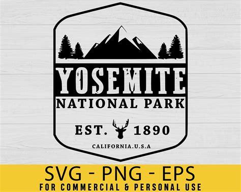 Yosemite National Park California Usa Svg Etsy