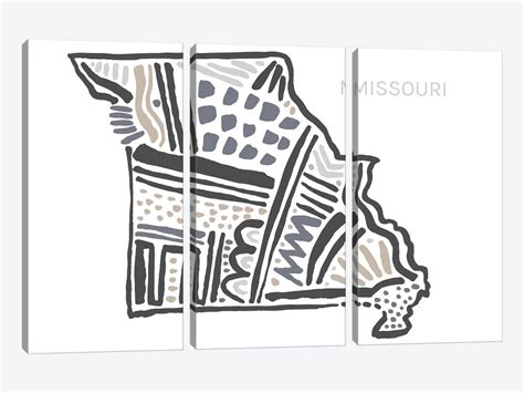 Missouri Canvas Art Print By Statement Goods Icanvas