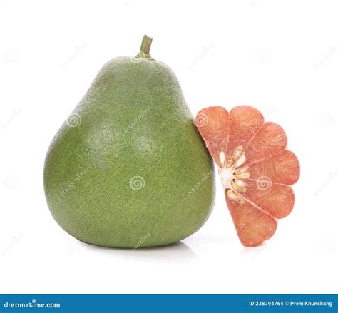 Pomelo Fruit Isolated On White Background Stock Photo Image Of Ripe