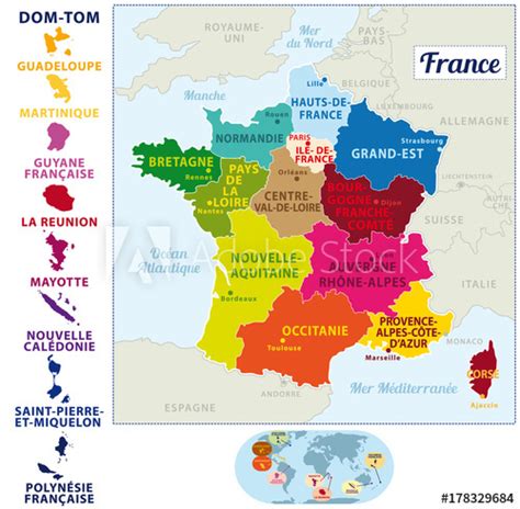 Carte de france avec les 13 régions ( noms provisoires ). Carte de france colorée 2017 avec les 13 nouvelles régions ...