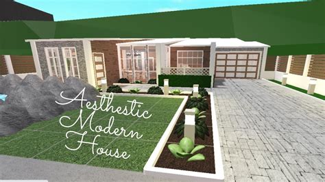 One Story Aesthetic Modern Housespeed Buildwelcome To Bloxburg Youtube