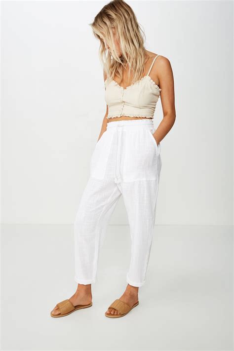 Beach Resort Pants White Cotton On Trousers