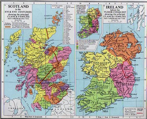 1600 Scottish And Irish Clans Scottish Ancestry Genealogy History Map