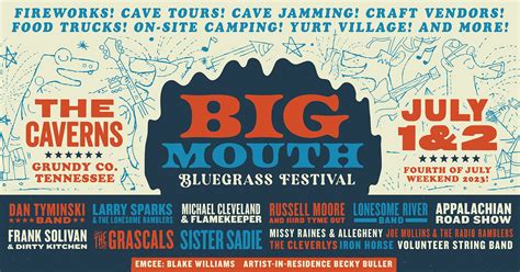 Big Mouth Bluegrass Festival July 1 2 2023 The Caverns