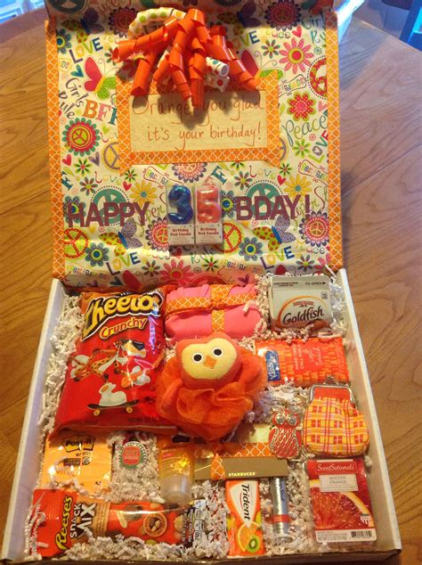 65+ inspiring teen bedroom ideas you will love. "Orange" you glad it's your birthday gift box! | Birthday ...