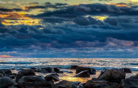 Wallpaper Clouds Stones Finland Finland The Baltic Sea Baltic Sea