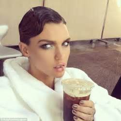 Ruby Rose Sports Slicked 20s Bob In New Instagram Selfie Daily Mail