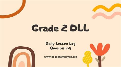 Grade Dll Daily Lesson Log Compilation Sy