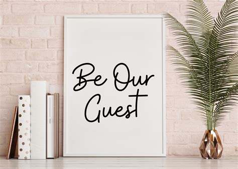 Be Our Guest In 2021 Printable Wall Art Guest Printable Printable