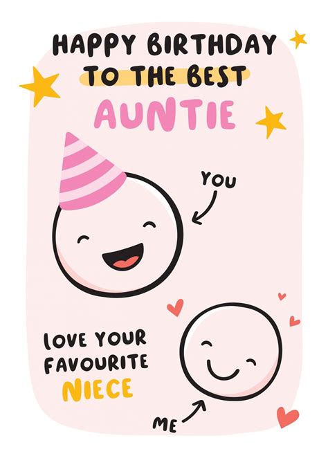 Best Auntie Birthday Card From Niece Scribbler