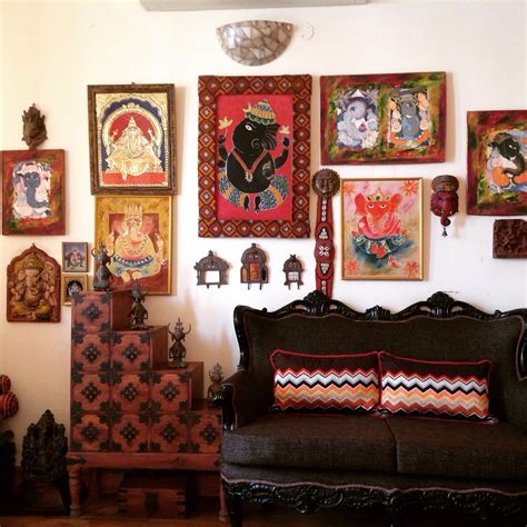 The Ganesh Gallery Wall In The Living Room Indian Wall Decor Indian