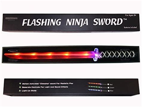 Ninja Sword Toy Light Up Led Deluxe With Motion Activated Clanging