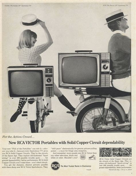 1965 Rca Victor Portable Tvs Vintage Ad Couple By Advintagecom