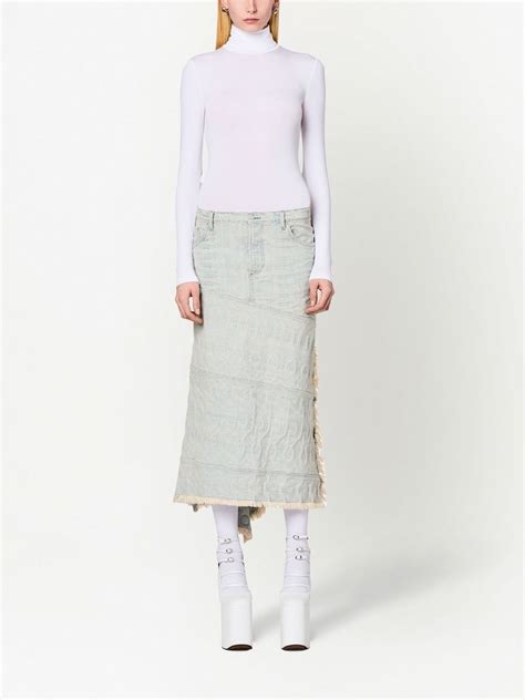 Marc Jacobs The Monogram Denim Skirt Farfetch