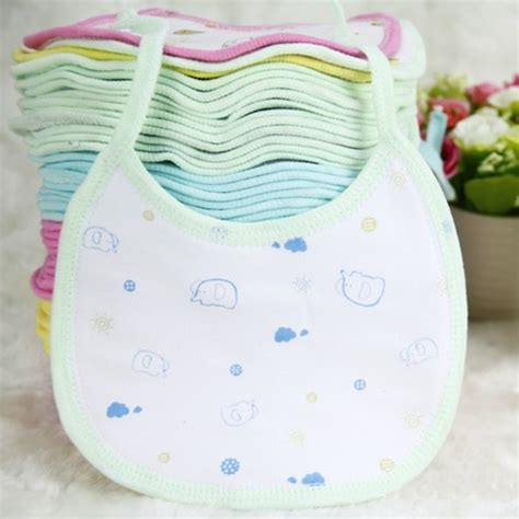 10pcs Lot Cute Newborn Baby Bibs Waterproof Saliva Towel Bib Feeding