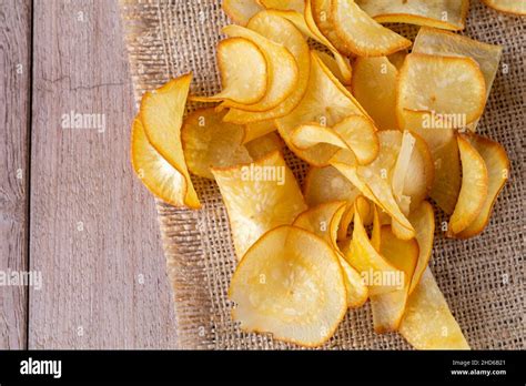 Savory Salted Cassava Chips A Traditional Indonesian Snack Stock Photo