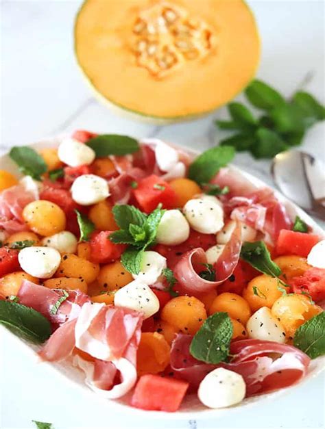 Melon And Mozzarella Summer Salad Sunday Calm Recipe Summer