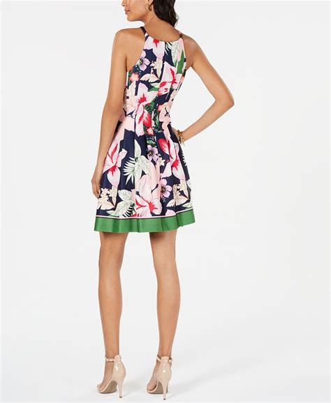 Vince Camuto Floral Print Fit And Flare Dress And Reviews Dresses Women
