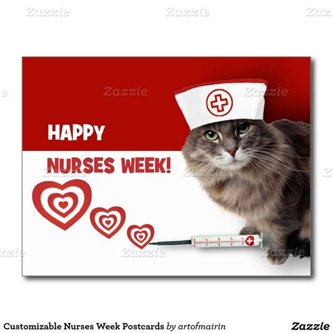 Happy Nurses Week. Funny Kitty Postcards | Zazzle.com | Happy nurses week, Happy nurses day 