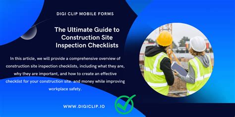 The Ultimate Guide To Construction Site Inspection Checklists Digi