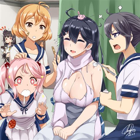 Darkmaya Akebono Kancolle Isokaze Kancolle Oboro Kancolle Sazanami Kancolle