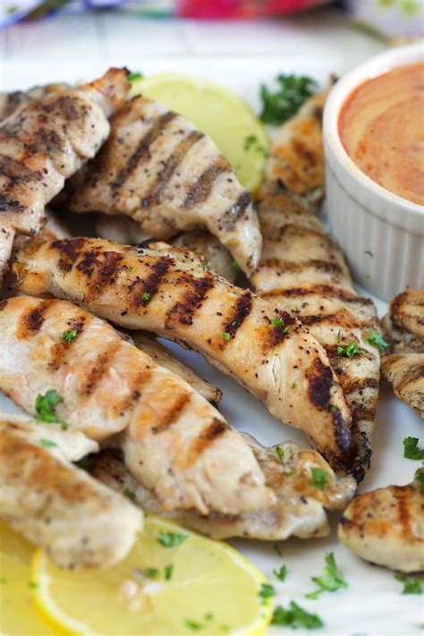Grilled Chicken Tenders With Sweet And Spicy Honey Mustard The