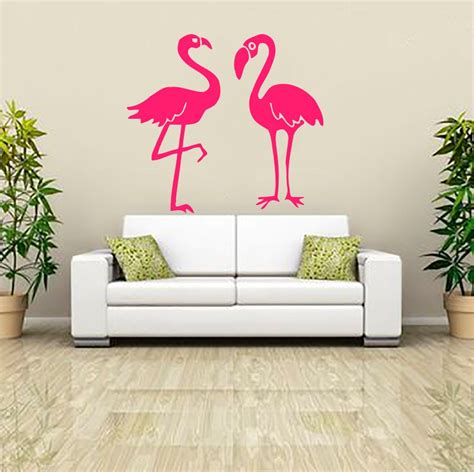Flamingo Wall Decals Decal Vinyl Sticker Bathroom By Cozydecal