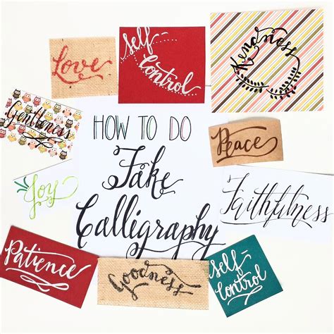 How To Do Fake Calligraphy