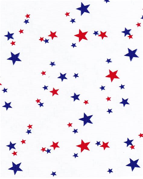 Red White And Blue Stars Oilcloth Fabric Oilcloth By The Yard The