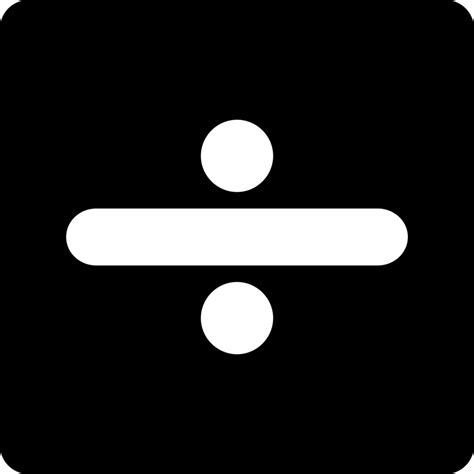 Division Sign Icon 15329580 Png