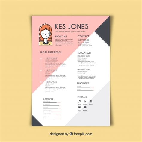 A real graphic designer resume example will show you how to write your summary, skills, accomplishments, and experience. Graphic designer resume template Vector | Free Download