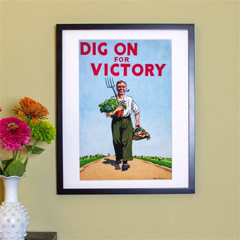 Dig On For Victory Vintage Poster Reproduction Victory Etsy Dig For