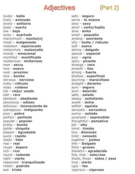 Spanish Vocabulary List Useful Spanish Phrases Spanish Teaching