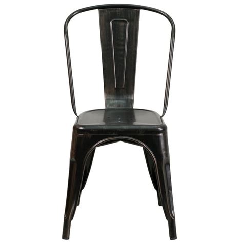 Flash Furniture Commercial Grade Metal Indoor Outdoor Stackable Chair