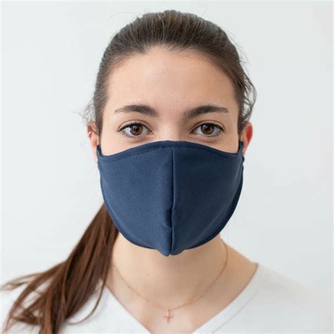 Face covering is recommended but not mandatory. Adults Male Navy Reusable Face Mask | Washable By Spice ...