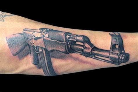 30 Cool Gun Tattoos Design World Joshua Nava Arts