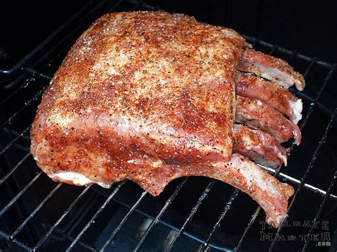 We used to raise our own hogs. Bone-In Pork Loin Rack Roast - TailgateMaster.com