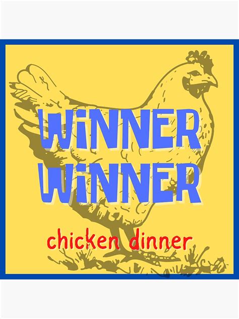 Winner Winner Chicken Dinner Sticker For Sale By Bk Originals Redbubble