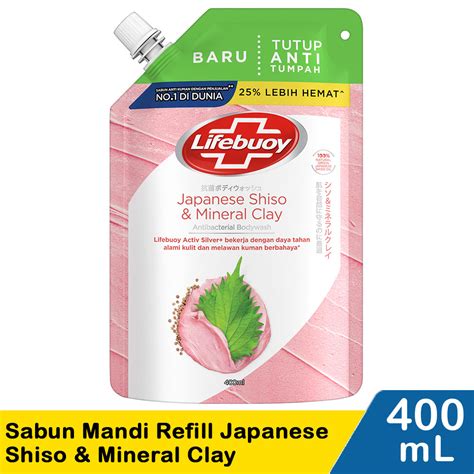 Lifebuoy Sabun Mandi Cair Refill Japanese Shiso Mineral Clay ML Klik Indomaret